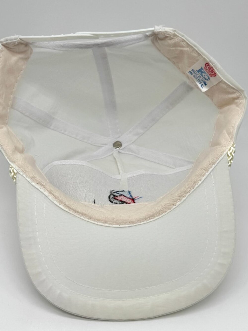 Vintage Brooks Sports Snapback Rope Hat White Retro Running - Picture 8 of 10